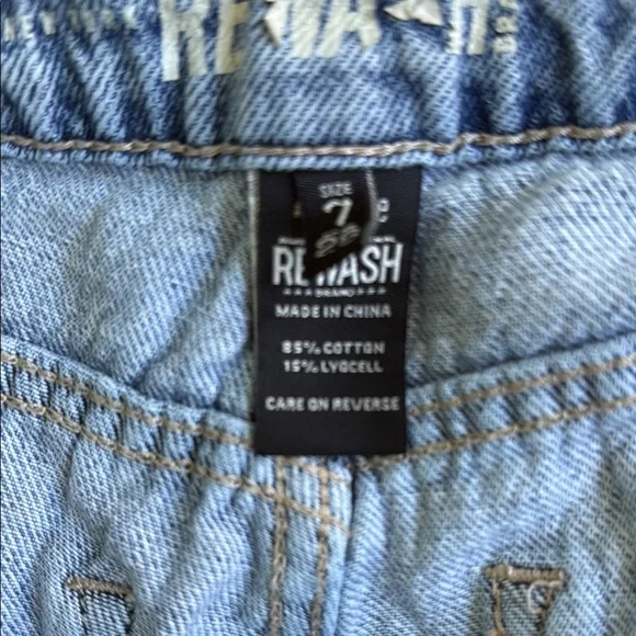 Rewash Light Blue Cropped Wide Leg Jeans - Picture 3 of 8